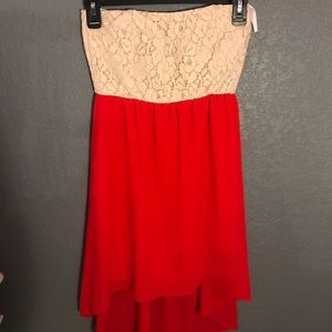 Lace high low dress